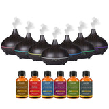 Ultrasonic Essential Oil Diffuser With Essential Oils (7-Pack)
