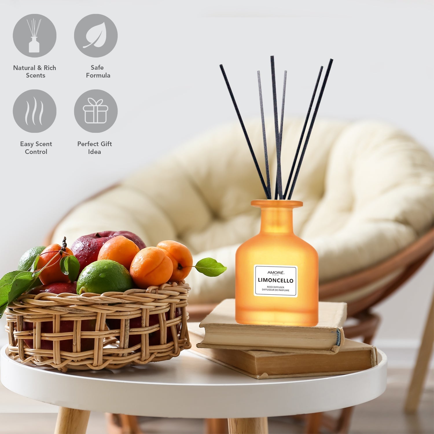 Aronica Lilac Home Room Decor Aesthetic, Apartment Living Room Essentials,  Master Bedroom Decor, Diffusers for Home Fragrance, Luxury Reed Diffuser