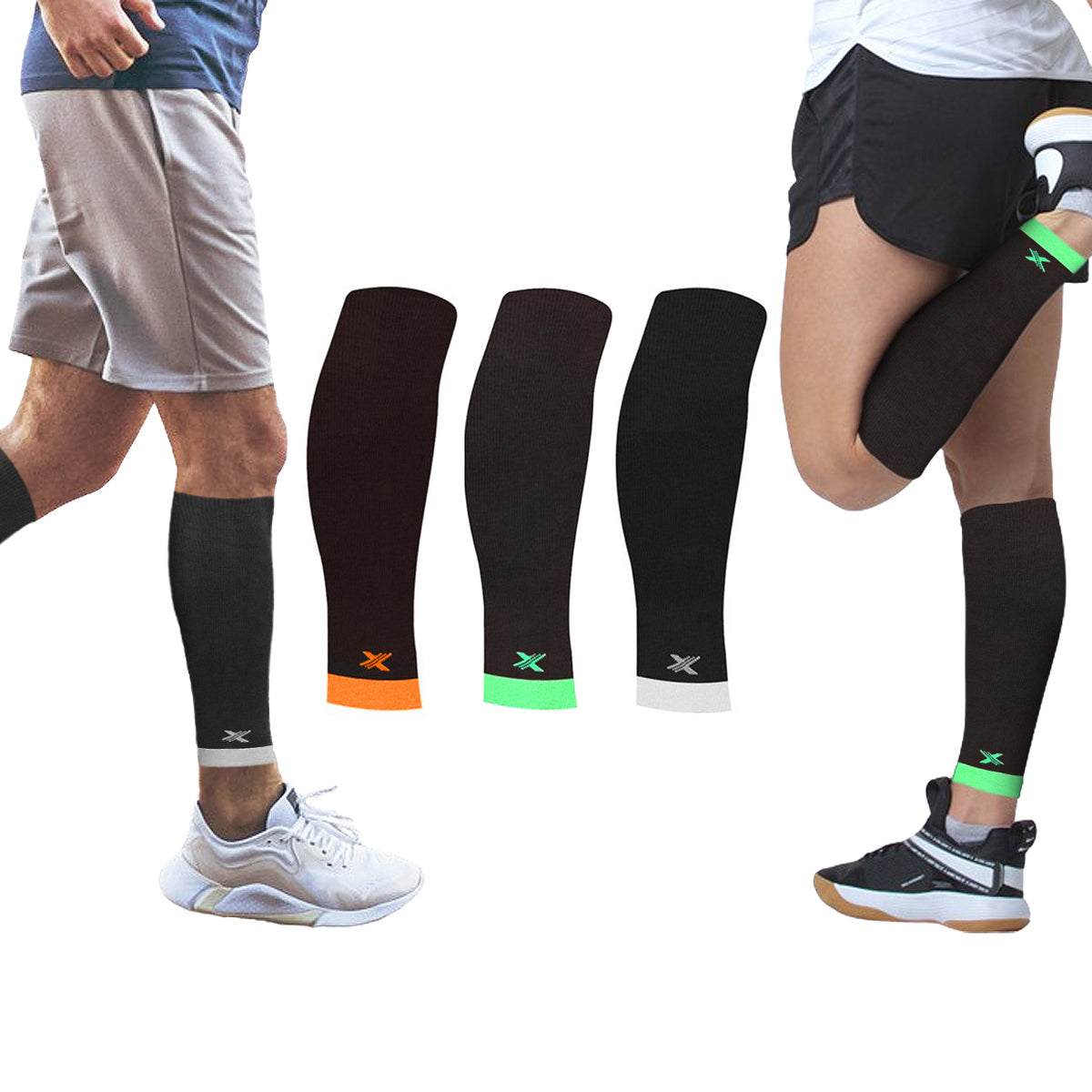 3-Pairs Elite Lightweight Support Pain Relief Calf Compression Sleeves