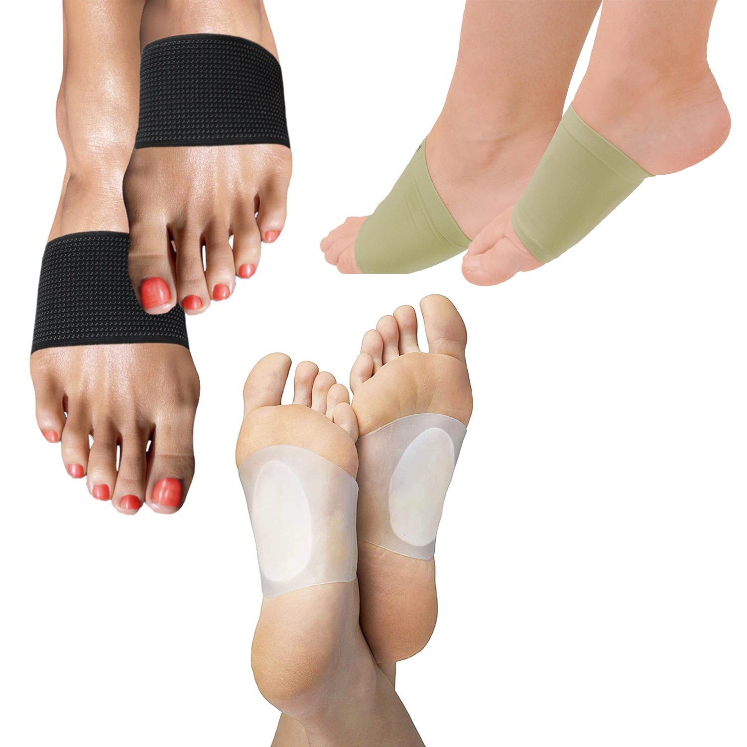 6-Pack: Plantar Fasciitis Pain Relief Foot Care Compression Arch Support