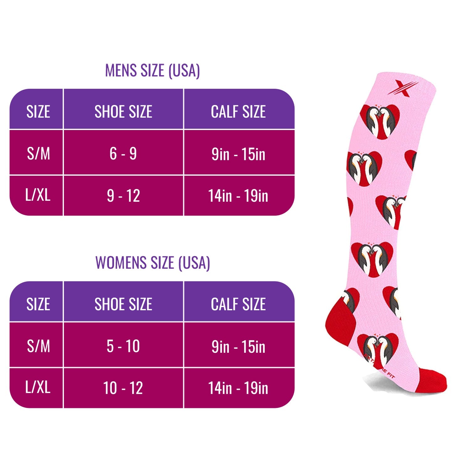 3-Pairs: Fun and Love All Day Wear Relax Comfortable Compression Socks