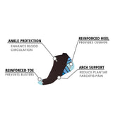 6-Pairs: Hairdresser Stylist Ankle-Length Graduated Compression Socks
