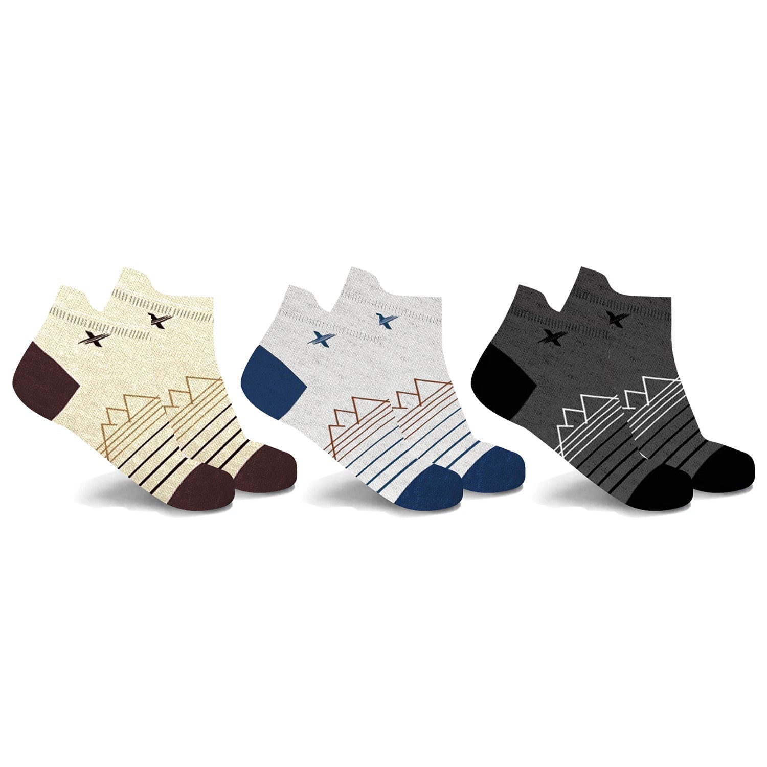 3-Pairs: Merino Wool Compression Ankle Socks Hiking Camping Standing