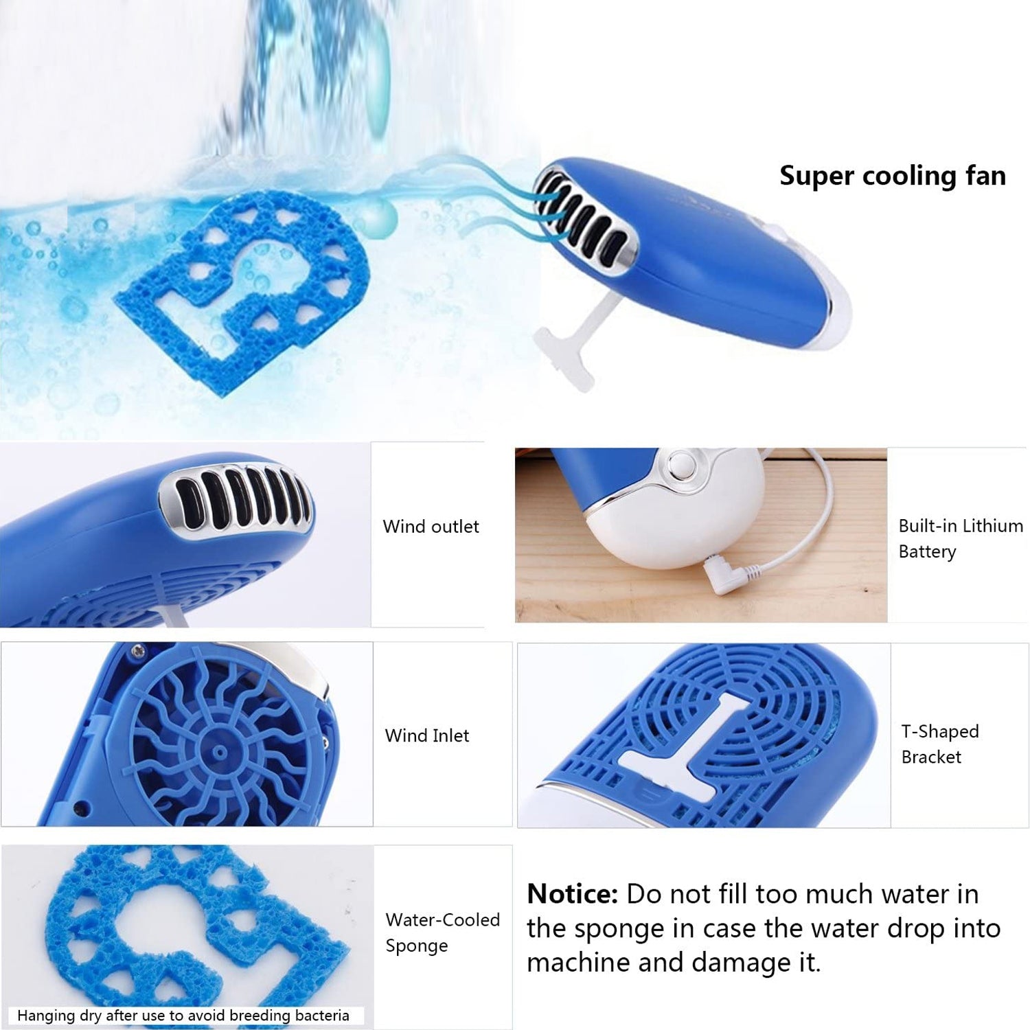 Mini Handheld USB Air Conditioning Face Eyelash Blower Fan Dryer