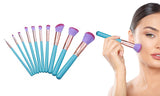 10-Piece : Professional  Mermaid Inspired  On The Go Makeup Brush Set