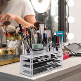 3 Drawer Spacious Acrylic Clear Cosmetic Makeup Storage Organizer