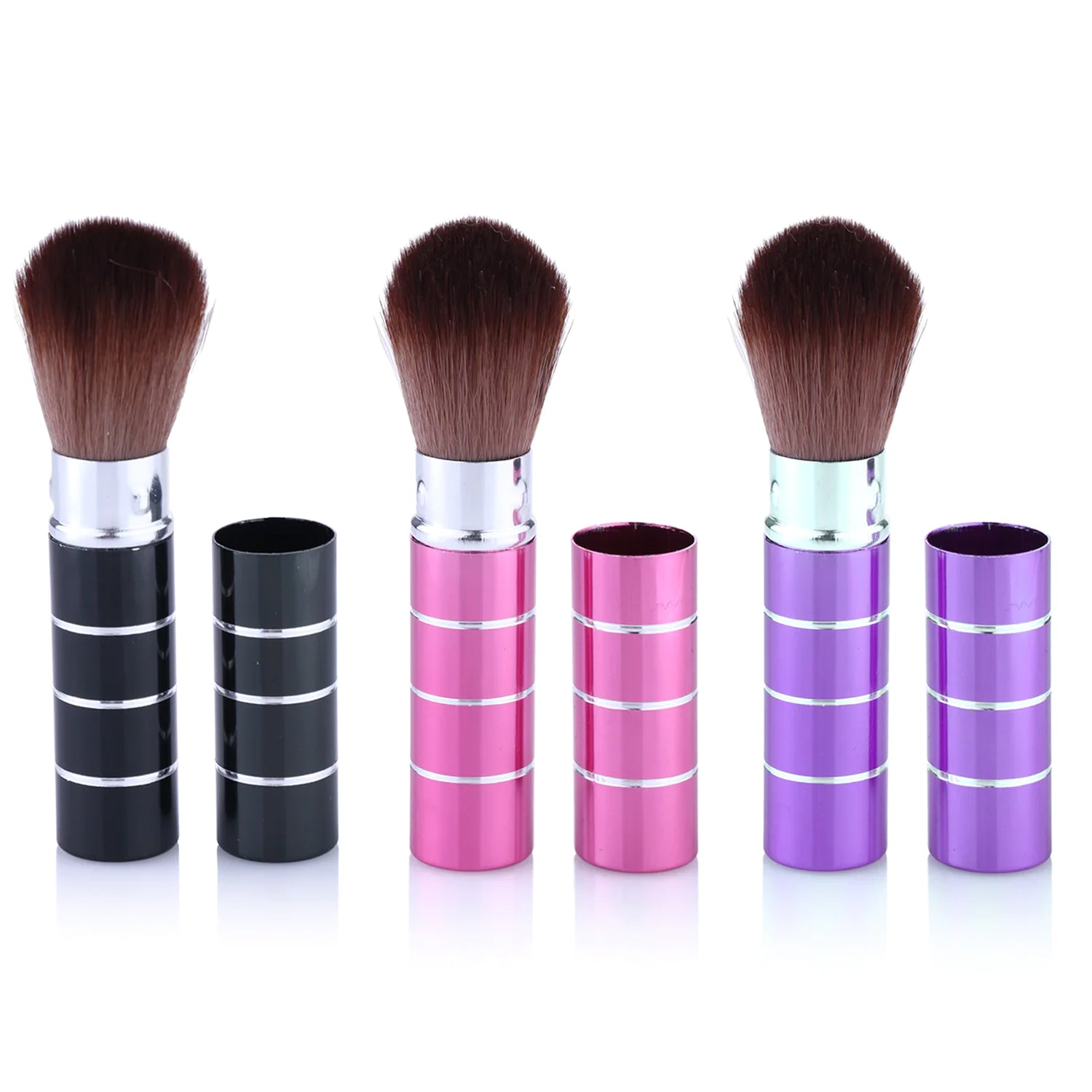3 Pack Easy to Carry Blend Buffing Concealer Foundation Contour Brush