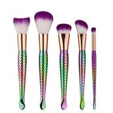 5-Piece Set: Rainbow Makeup Brushes