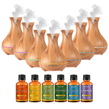 Ultrasonic Essential Oil Diffuser With Essential Oils (7-Pack)